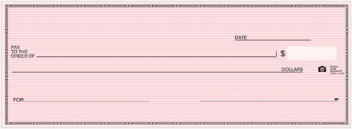 Pink Safety General Purpose Business Check