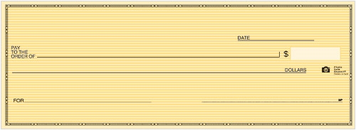 Yellow Safety General Purpose Business Check