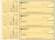 Yellow Safety General Purpose Business Check